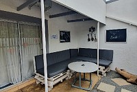 Smoking Area in front of guesthouse