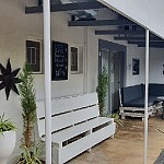 In front of guesthouse