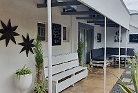 In front of guesthouse